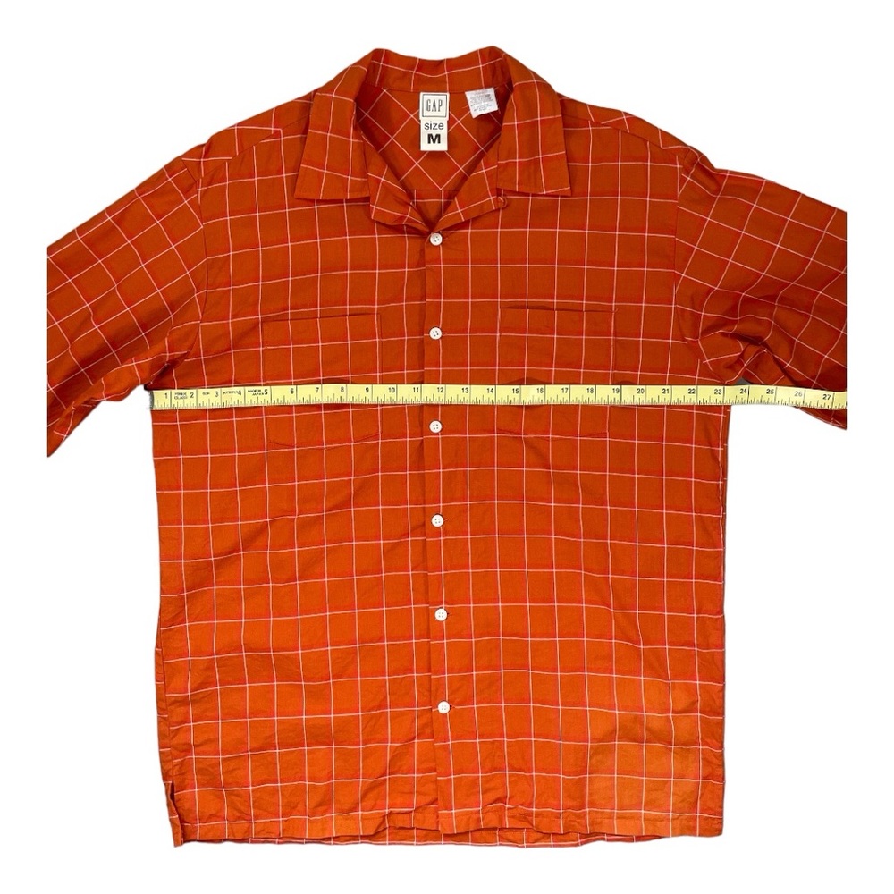 Gap Button Down Shirt, Orange, Size Medium - image 4